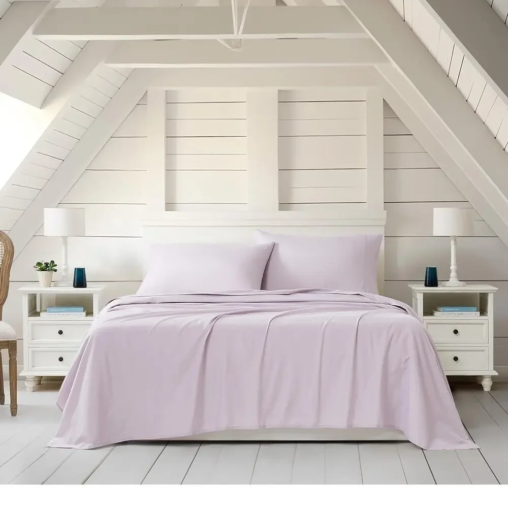 NWT ~ Linen Closet Lavender Luxury Cotton Blend 3-Piece Twin XL Sheet Set